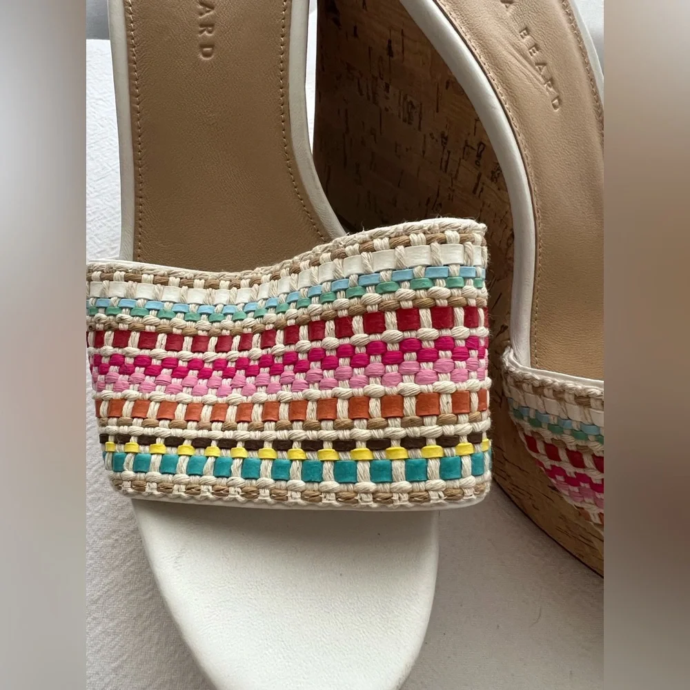 VERONICA BEARD Dali Raffia Wedge Sandals Size 10 New